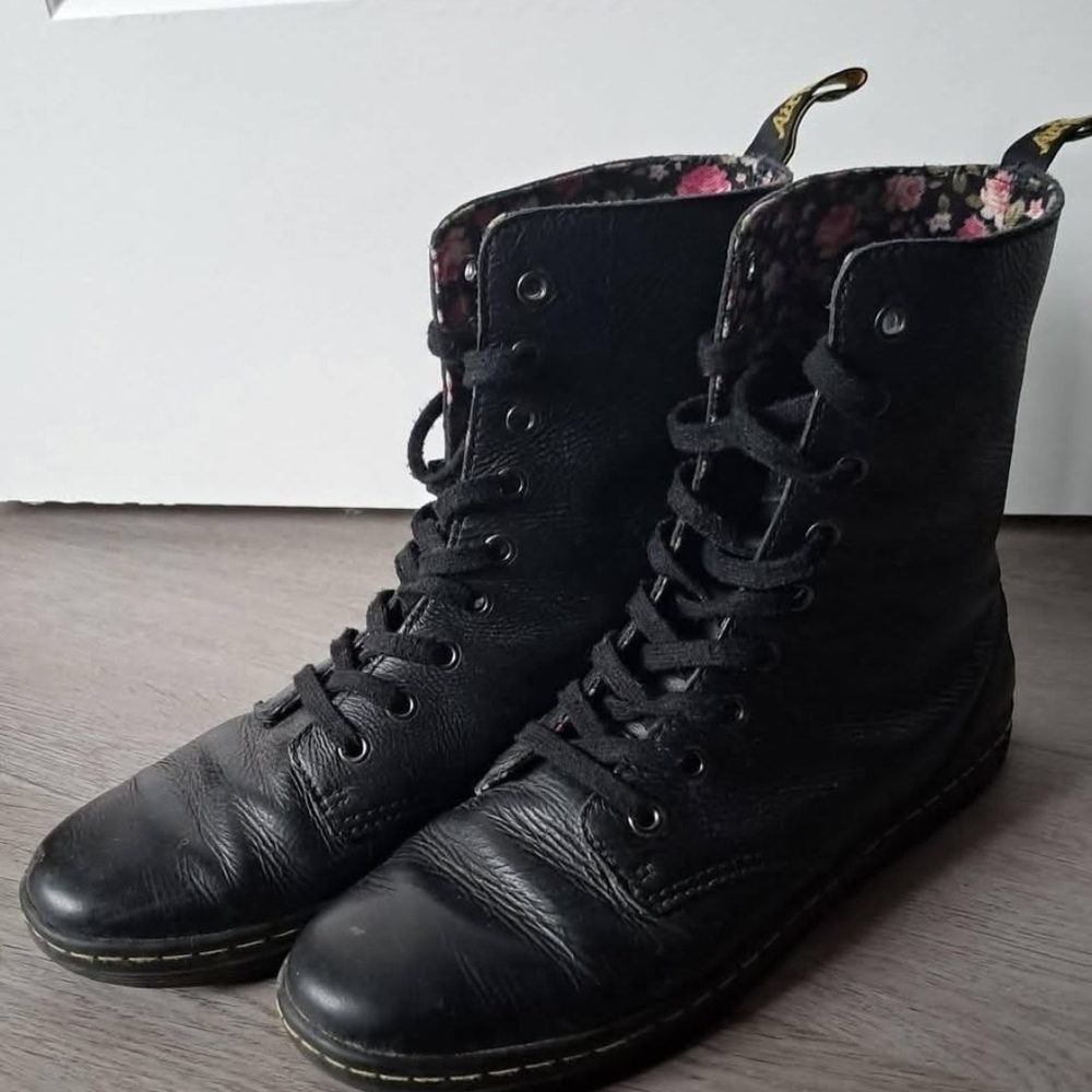 Dr. Martens Black Leather Women's Boots